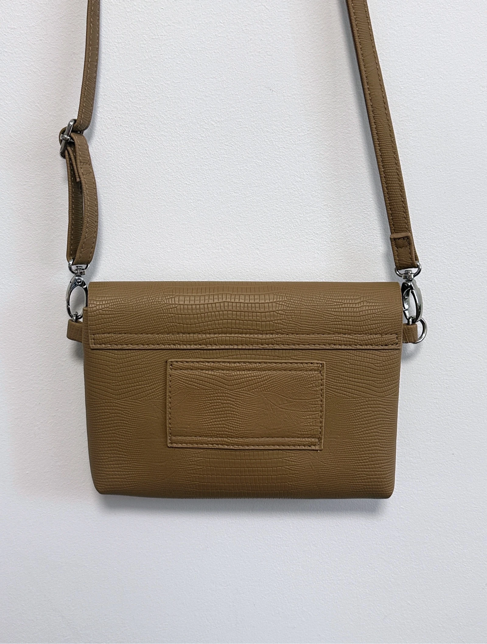 PRIMARK Crossbody Bag Nude / Camel LIZARD EFFECT – photo 2